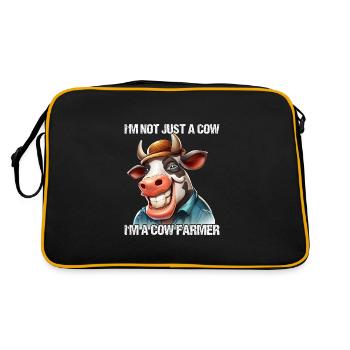 Farmer Cow - Retro Bag - black/gold - Back