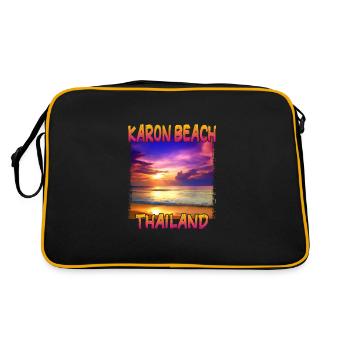 Karon Beach, Thailand - Retro Bag - black/gold - Back