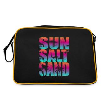 Sun Salt Sand - Retro Tasche - Schwarz/Gold - Hinten