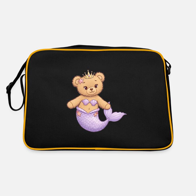 Teddybär Meerjungfrau Retro Tasche