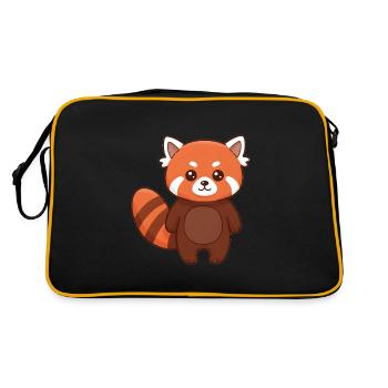 Dessin animé animalier panda roux - Sac Retro - noir/or - Dos