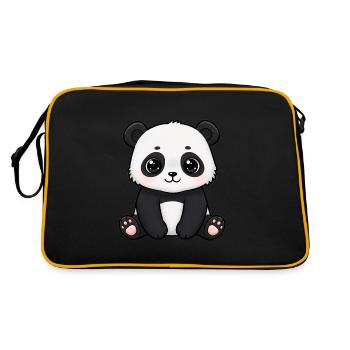 Dessin animé animalier Panda - Sac Retro - noir/or - Dos