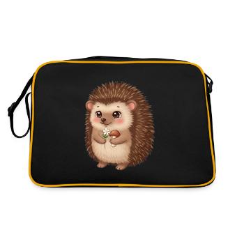 Animal Cartoon Hedgehog - Retro Bag - black/gold - Back