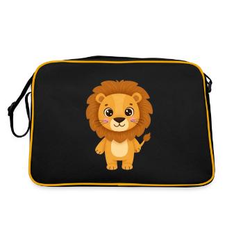 Dessin animé animalier Lion - Sac Retro - noir/or - Dos