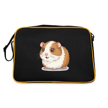 Dessin animé animalier cochon d’Inde - Sac Retro - noir/or - Dos