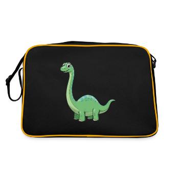 Dino Dessin Animé Diplodocus - Sac Retro - noir/or - Dos