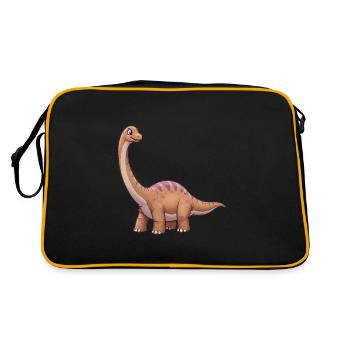 Dino Dessin Animé Apatosaurus - Sac Retro - noir/or - Dos
