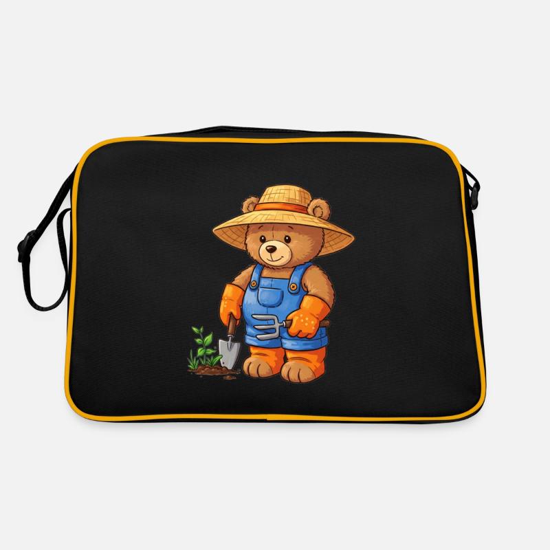 Teddybär Gärtner Retro Tasche