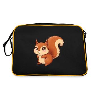 Animal Cartoon Squirrel - Retro Bag - black/gold - Back
