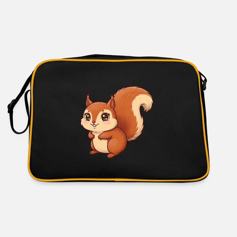 Tier Cartoon Eichhörnchen Retro Tasche