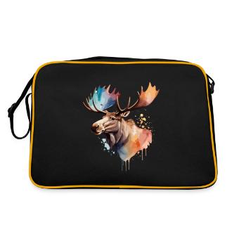 orignal cool coloré coloré roi de la forêt - Sac Retro - noir/or - Dos