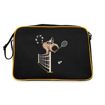 badminton badminton badminton game - Retro Bag - black/gold - Back
