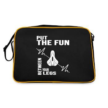 Bicycle bicycle chain "bikefun" bicycle saddle - Retro Bag - black/gold - Back