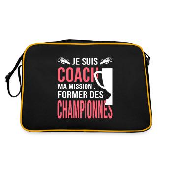 Coach entraineuse capitaine équipe sport - Sac Retro - noir/or - Dos