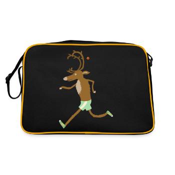 running reindeer - Retro Bag - black/gold - Back