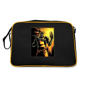 Bitcoin Miner Satoshi Nakamoto BTC Bitcoins Mining - Retro Bag - black/gold - Back