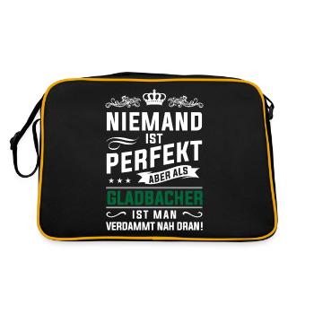 Gladbacher Mönchengladbach fan de football en maillot - Sac Retro - noir/or - Dos