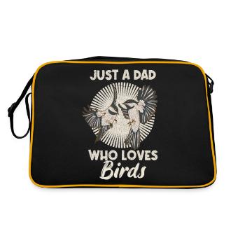 Birding Design pour votre observation d’oiseau papa - Sac Retro - noir/or - Dos