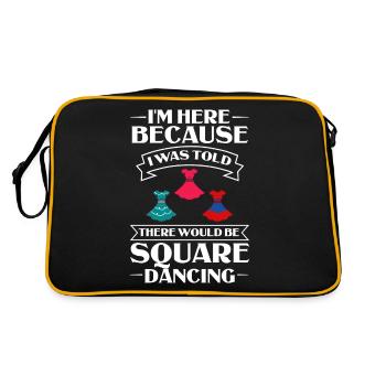 Square Dance Music Caller Folk Dance Dancer Usa - Retro Bag - black/gold - Back