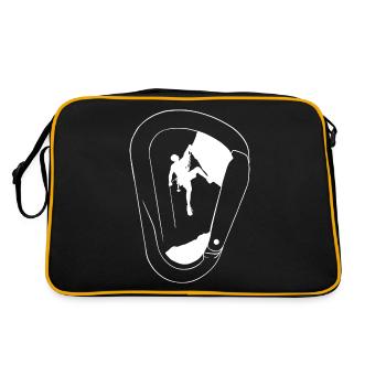 Klettern Bouldern - Retro Tasche - Schwarz/Gold - Hinten