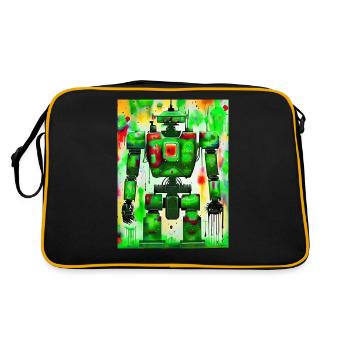 Artiste Robot Peintre - Sac Retro - noir/or - Dos