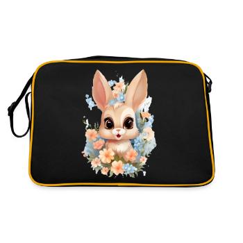 Cute Rabbit Baby 2 - Retro Bag - black/gold - Back