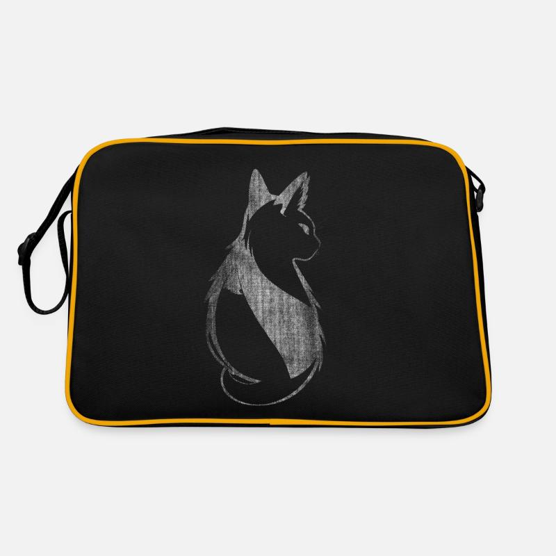 Katze von hinten cooles Design Retro Tasche