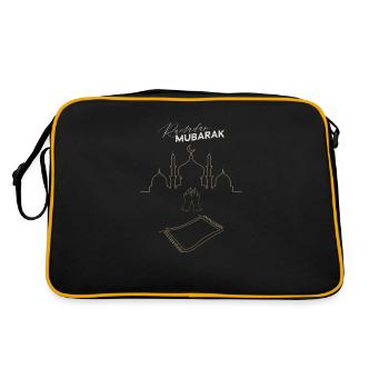 Ramadan Mubarak Pray Hands Carpet - Retro Bag - black/gold - Back
