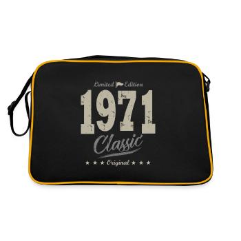 birthday 52 years 1971 year of birth - Retro Bag - black/gold - Back