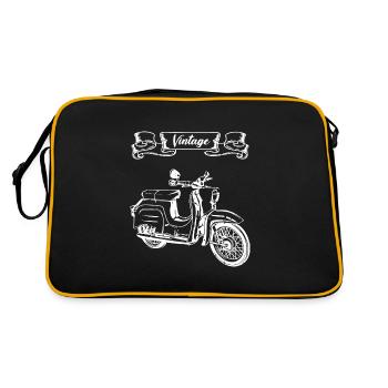Simson Schwalbe Vintage Design - Retro Bag - black/gold - Back