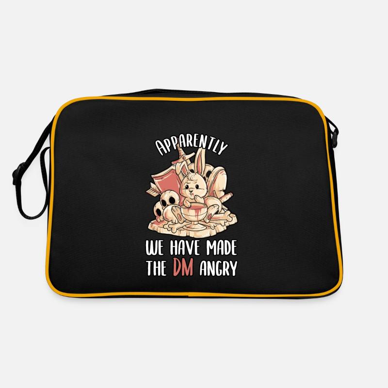 Tabletop Gaming Pen and Paper RPG Rabbit - Retro Bag - black/gold