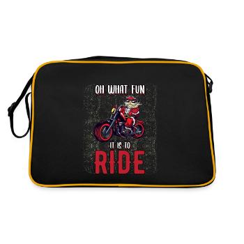 Motocycliste de Noël Motard du père Noël - Sac Retro - noir/or - Dos