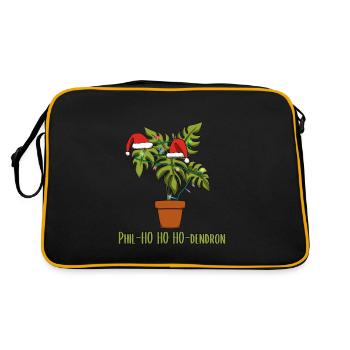 Christmas florist floristry flowers - Retro Bag - black/gold - Back