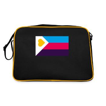 polyamoureux NOUVEAU drapeau de la fierté - Sac Retro - noir/or - Dos
