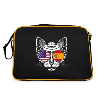 Spanisch - Retro Tasche - Schwarz/Gold - Hinten