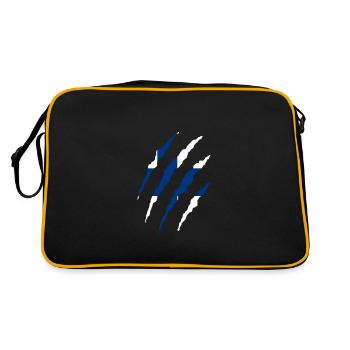 Drapeau finlandais, finlande - Sac Retro - noir/or - Dos