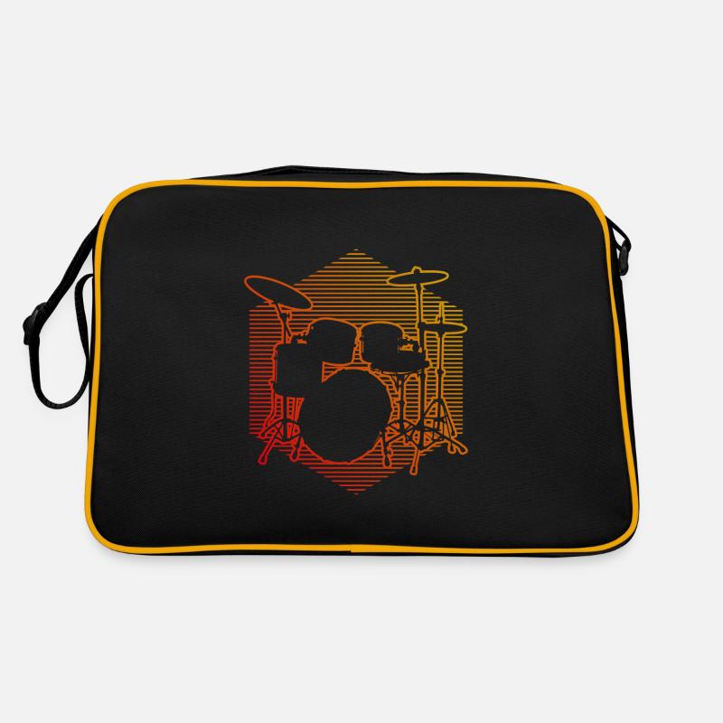 Drum Kit Drummer Drummer Drumming Retro Bag