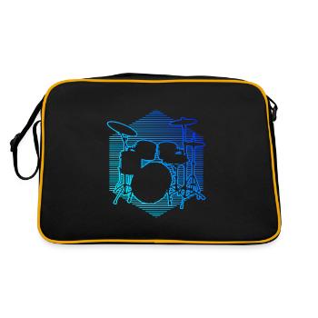 Drummer Drum Kit Drummer - Sac Retro - noir/or - Dos
