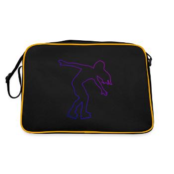 Roller Skates Roller Skating Skate Herren Roller S - Retro Tasche - Schwarz/Gold - Hinten