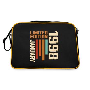 Janvier 1998 - 1998 Janvier Cadeau Anniversaire - Sac Retro - noir/or - Dos