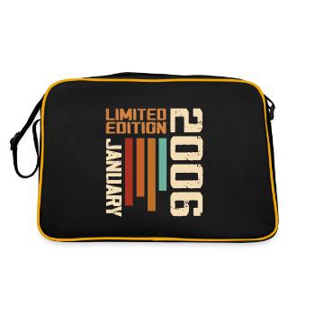 Janvier 2006 - 2006 Janvier Cadeau Anniversaire - Sac Retro - noir/or - Dos