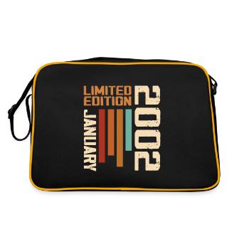 Januar 2002 - 2002 Januar Geburtstagsgeschenk - Retro Tasche - Schwarz/Gold - Hinten