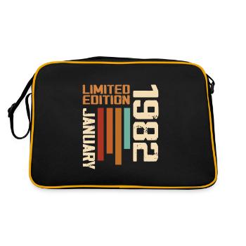 January 1982 - 1982 January Birthday Gift - Retro Bag - black/gold - Back