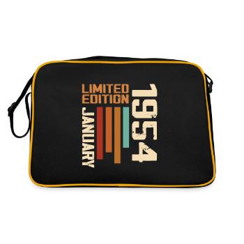 Janvier 1954 - 1954 Janvier Cadeau Anniversaire - Sac Retro - noir/or - Dos