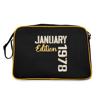 Cadeau D'anniversaire Nées En Janvier 1978 - 1978 - Sac Retro - noir/or - Dos