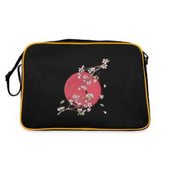 Sakura en fleurs de cerisier japonais - Sac Retro - noir/or - Dos