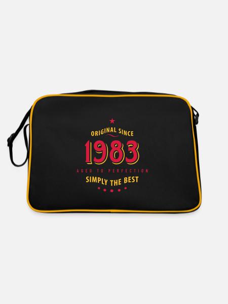 Original since 1983 birthday simply the best Star - Retro Bag - black/gold - Back