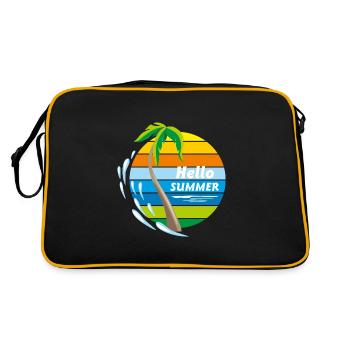 Hello Summer - Retro Bag - black/gold - Back