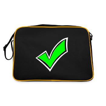 Tick chop colored seen - Retro Bag - black/gold - Back