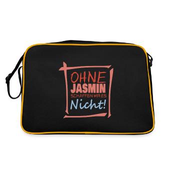jasmin - Retro Tasche - Schwarz/Gold - Hinten